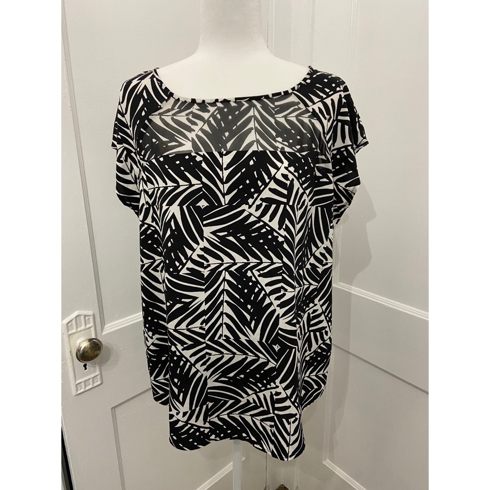 Black & White Palm Tree Leaves